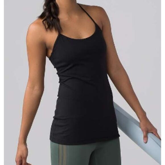 Lululemon Power Pose Black Tank Light Support for A/B Cup Size 6 - Picture 2 of 11